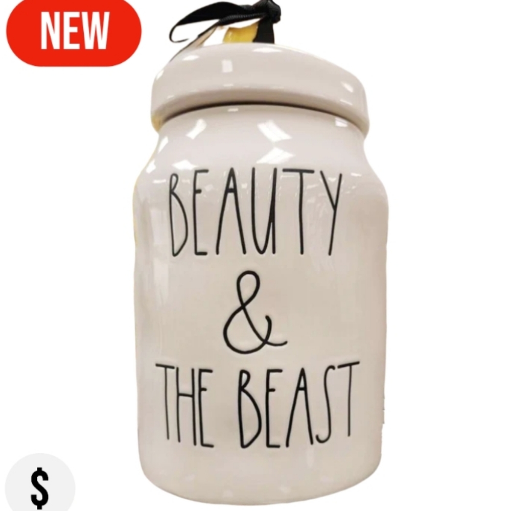 Beauty And The Beast Rae Dunn Disney Collection Cannister